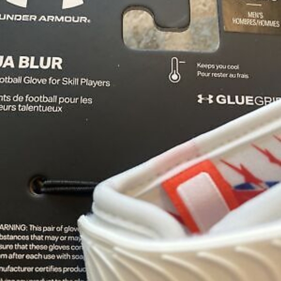 Under Armour Mens UA Blur Limited Edition Football Gloves 1360947-101 Size 2XL - Picture 4 of 5